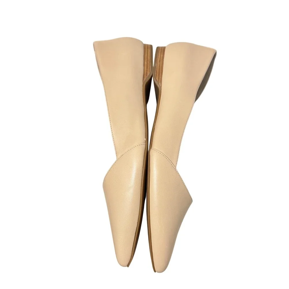 Cole Haan Bambra Skimmer II Nude Leather Pointed Toe Flats‎ Size 8.5